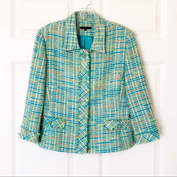 Henry Lee Vintage Boucle Knit Jacket Size 8 - Picture 1 of 6